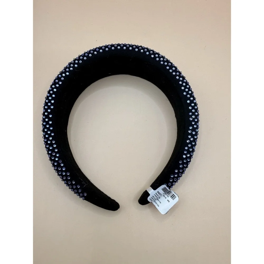 Claires Headband Black Blue Rhinestone‎ Gems Hair Accessory Costume Cosplay
